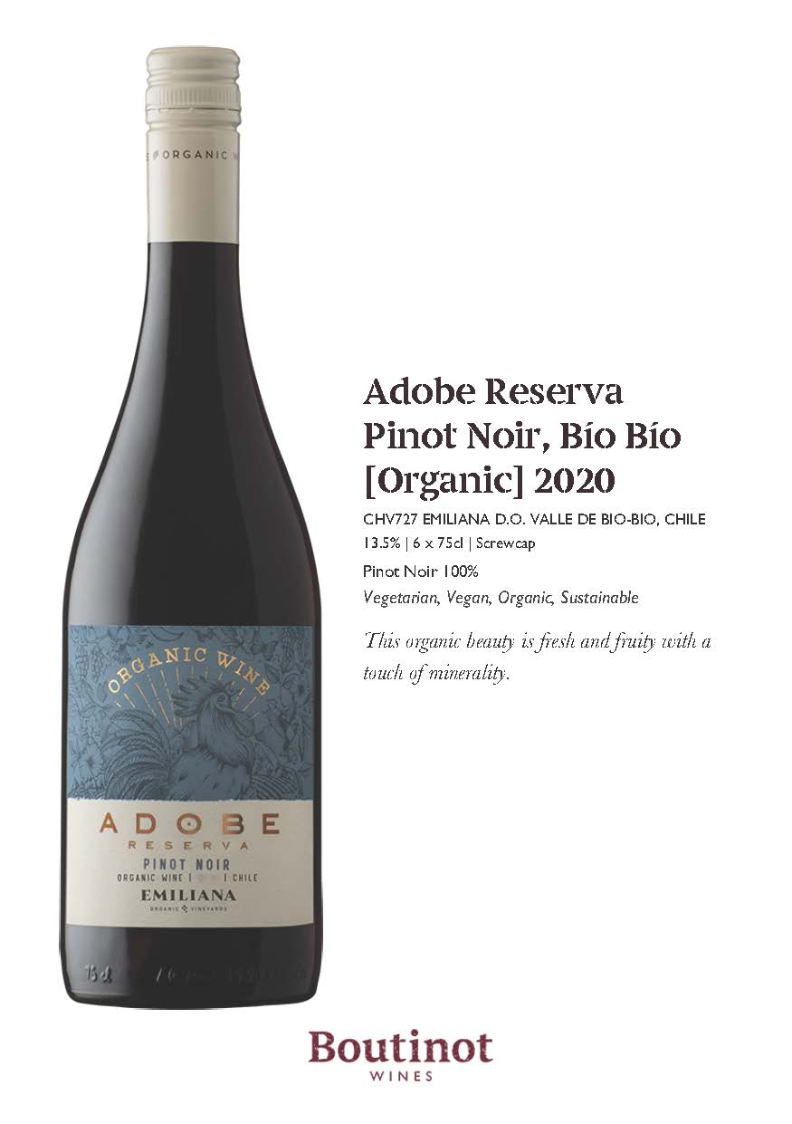 ADOBE EMILIANA PINOT NOIR ORGANIC 2020, 13.5%