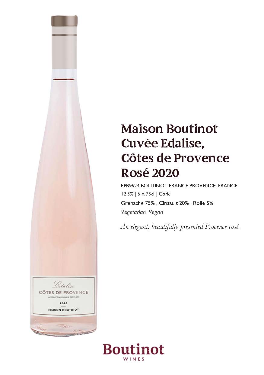 MAISON BOUTINOT EDALISE PROVENCE ROSE 2021 12.5%