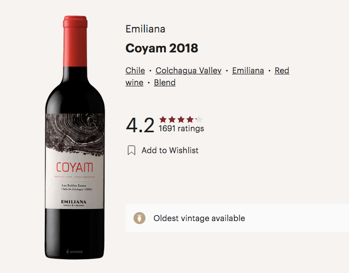 EMILIANA COYAM ORGANIC 2018 14.5%